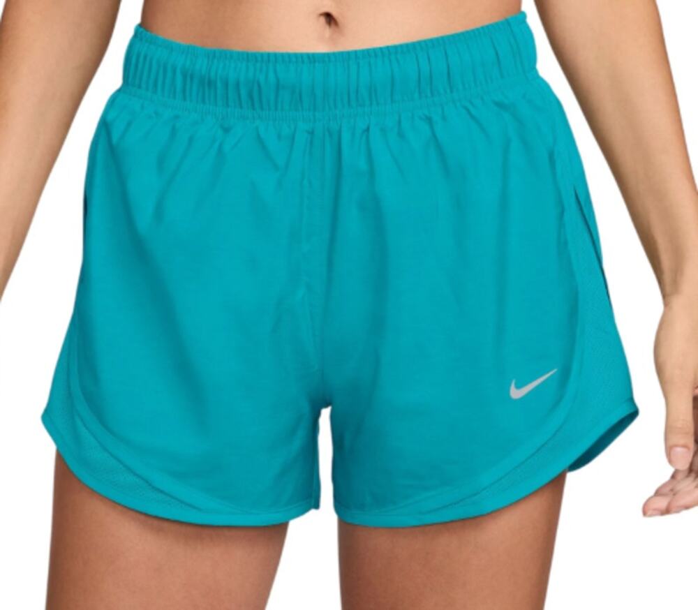Nike Tempo Dri-FIT Mid-Rise Brief Lined Running Shorts Turquoise Blue Small NEW